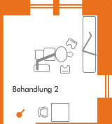 Behandlungszimmer der Zahnarztpraxis